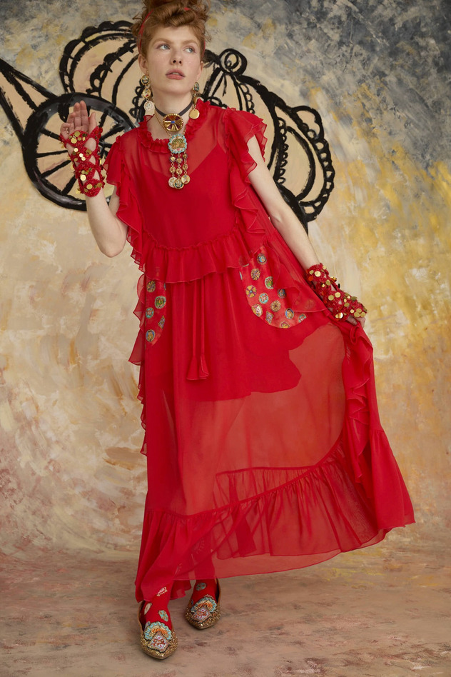 DOCKING SILK DRESS 詳細画像 red 16
