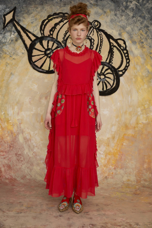 DOCKING SILK DRESS 詳細画像 red 3