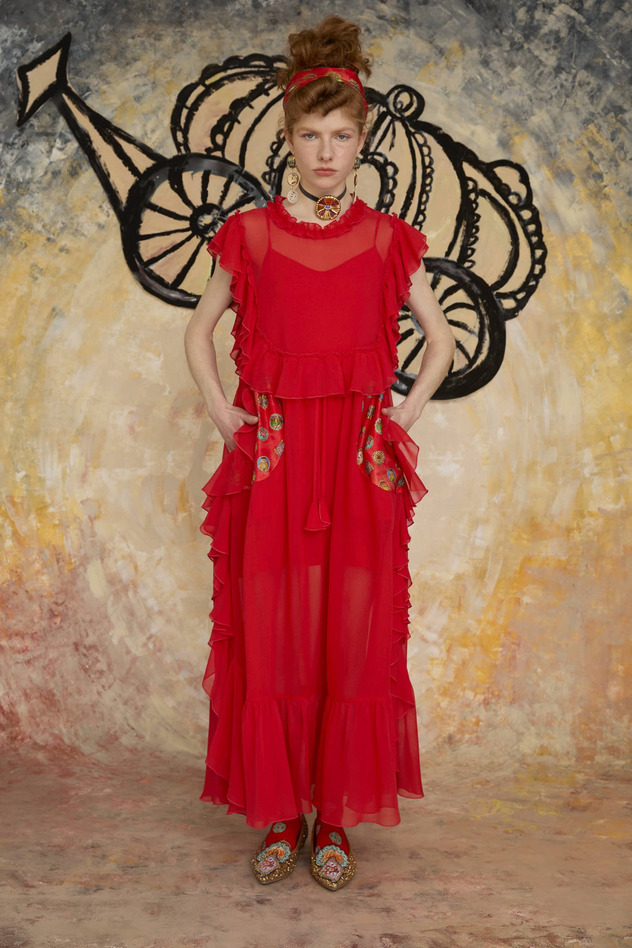 DOCKING SILK DRESS 詳細画像 red 4