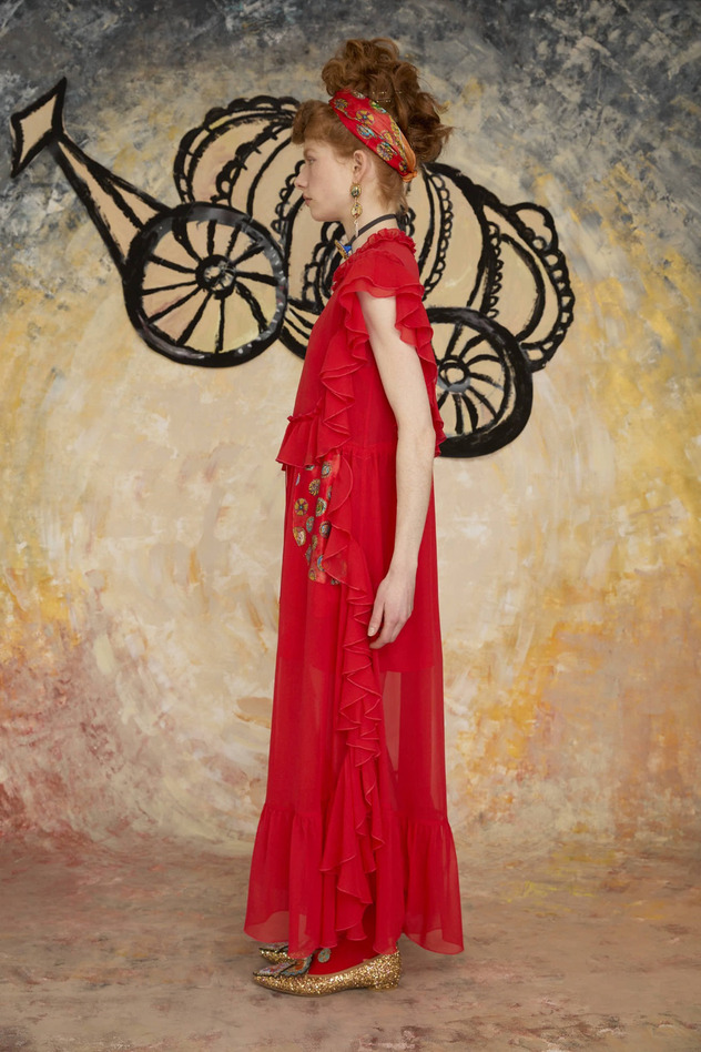 DOCKING SILK DRESS 詳細画像 red 8