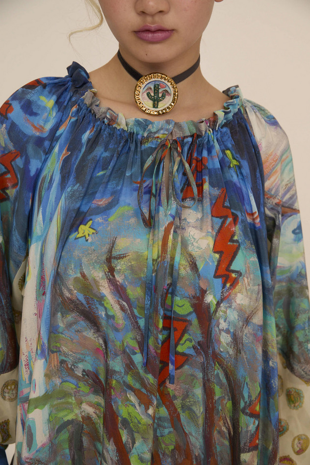 MIDNIGHT PRINCESS SILK DRESS 詳細画像 pink 10