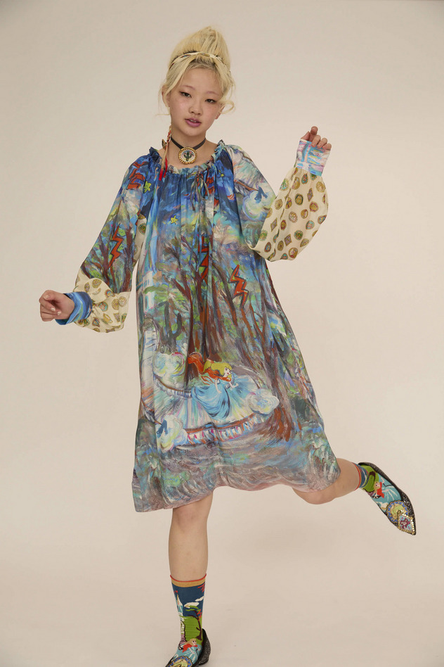 MIDNIGHT PRINCESS SILK DRESS 詳細画像 pink 4