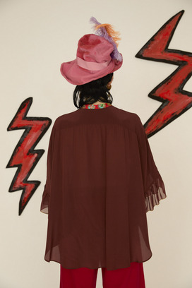 DOCKING SILK BLOUSE 詳細画像