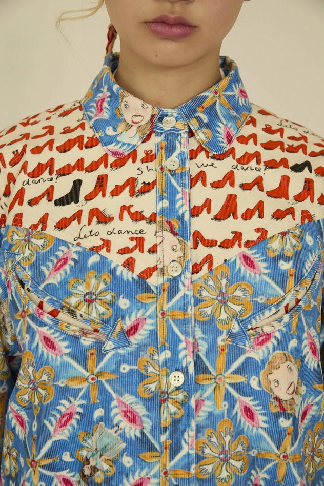 PEEK A BOO CORDUROY SHIRTS 詳細画像 yellow 2