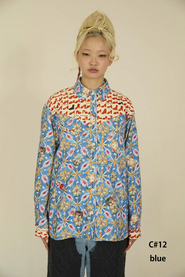 PEEK A BOO CORDUROY SHIRTS 詳細画像 blue 1