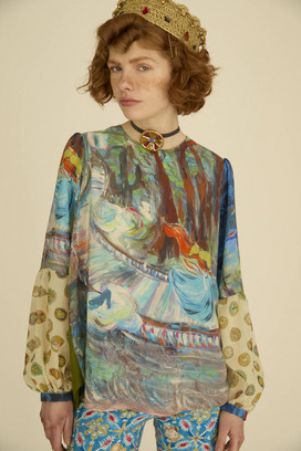 MIDNIGHT PRINCESS SILK BLOUSE