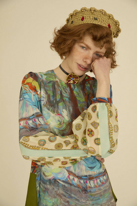 MIDNIGHT PRINCESS SILK BLOUSE 詳細画像