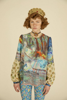 MIDNIGHT PRINCESS SILK BLOUSE 詳細画像