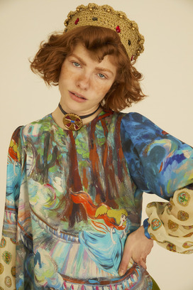 MIDNIGHT PRINCESS SILK BLOUSE 詳細画像