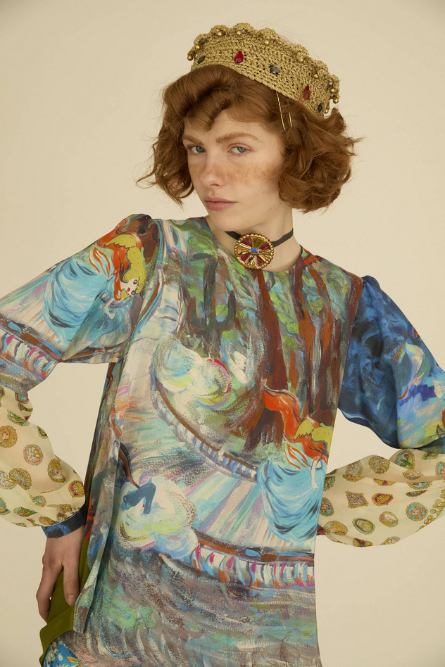 MIDNIGHT PRINCESS SILK BLOUSE 詳細画像 pink 5