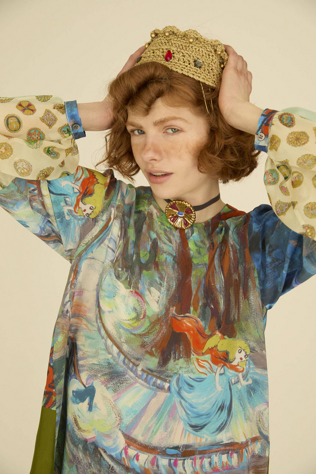 MIDNIGHT PRINCESS SILK BLOUSE 詳細画像 pink 6