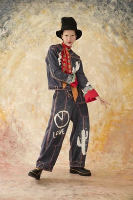 TROMPE-L'OEIL DENIM PRINT PANTS 詳細画像