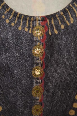 TROMPE-L'OEIL DENIM PRINT DRESSS 詳細画像