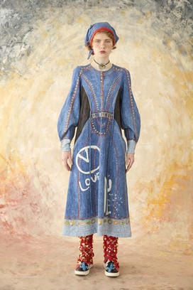 TROMPE-L'OEIL DENIM PRINT DRESSS 詳細画像