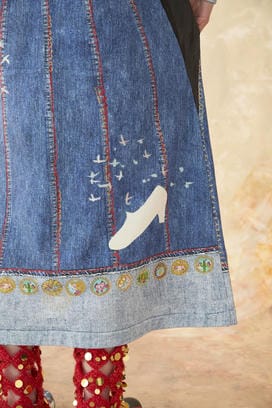 TROMPE-L'OEIL DENIM PRINT DRESSS 詳細画像
