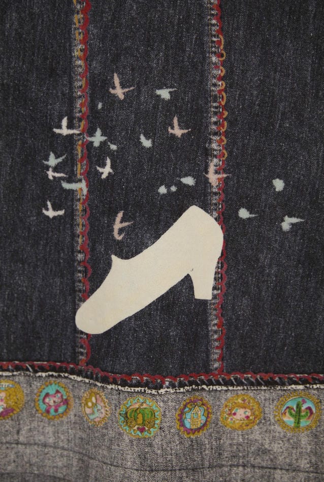 TROMPE-L'OEIL DENIM PRINT DRESSS 詳細画像 navy 17