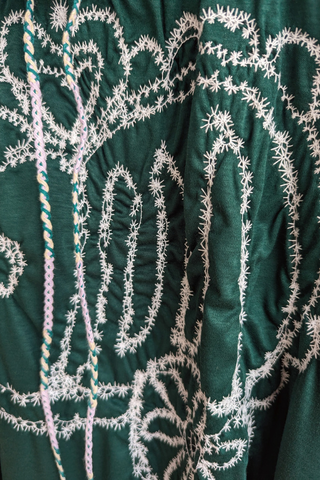 SHIRRING EMBROIDERY DRESS 詳細画像 off white 10