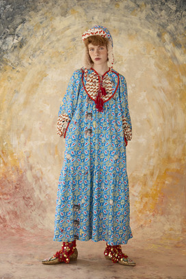 PEEK A BOO PRINT JERSEY DRESS 詳細画像