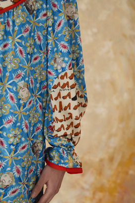 PEEK A BOO PRINT JERSEY DRESS 詳細画像