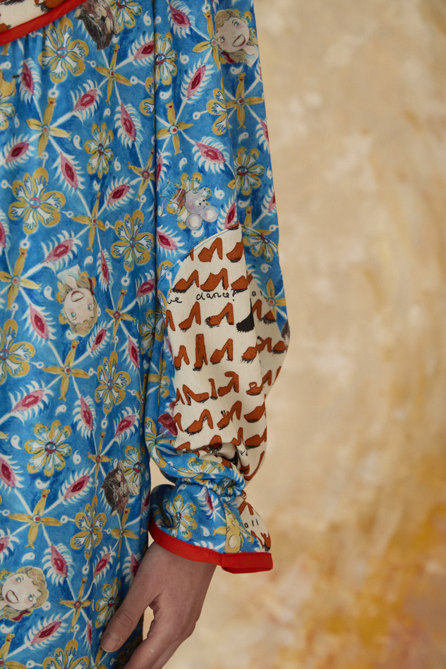 PEEK A BOO PRINT JERSEY DRESS 詳細画像 blue 6