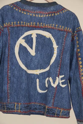 TROMPE-L'OEIL DENIM PRINT CARDIGAN 詳細画像