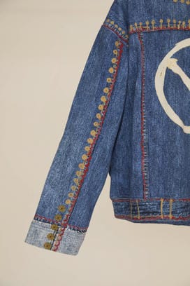 TROMPE-L'OEIL DENIM PRINT CARDIGAN 詳細画像