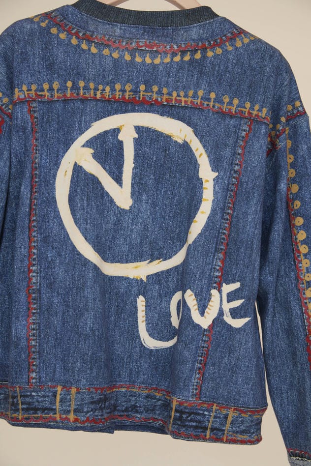 TROMPE-L'OEIL DENIM PRINT CARDIGAN 詳細画像 navy 10