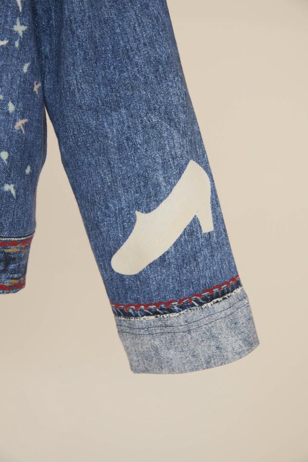 TROMPE-L'OEIL DENIM PRINT CARDIGAN 詳細画像 navy 8