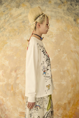 12O'CLOCK PRINT URAKE TOPS 詳細画像