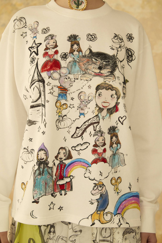 12O'CLOCK PRINT URAKE TOPS 詳細画像 off white 2