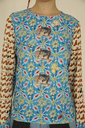 PEEK A BOO PRINT JERSEY TOPS 詳細画像