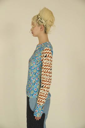 PEEK A BOO PRINT JERSEY TOPS 詳細画像