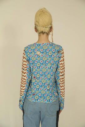 PEEK A BOO PRINT JERSEY TOPS 詳細画像