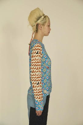 PEEK A BOO PRINT JERSEY TOPS 詳細画像