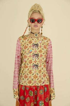 PEEK A BOO PRINT JERSEY TOPS 詳細画像