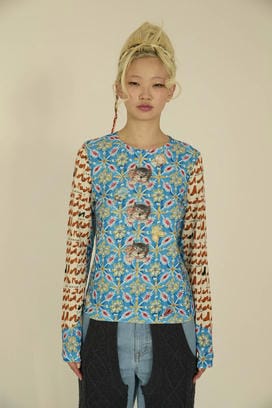 PEEK A BOO PRINT JERSEY TOPS 詳細画像