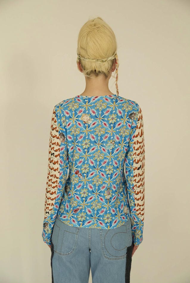 PEEK A BOO PRINT JERSEY TOPS 詳細画像 yellow 8