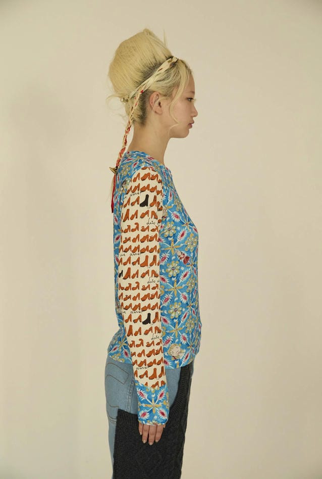 PEEK A BOO PRINT JERSEY TOPS 詳細画像 yellow 9