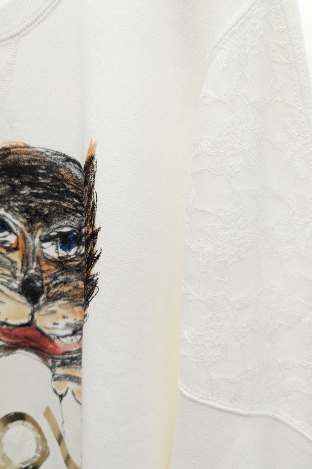 CAT LOVER PRINT URAKE TOPS 詳細画像 off white 11