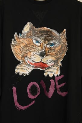 CAT LOVER PRINT TOPS 詳細画像