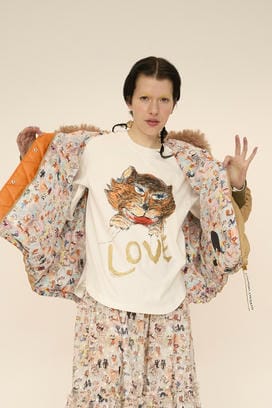 CAT LOVER PRINT TOPS 詳細画像