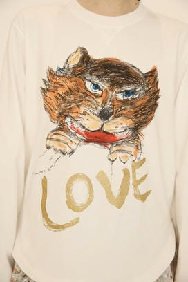 CAT LOVER PRINT TOPS 詳細画像