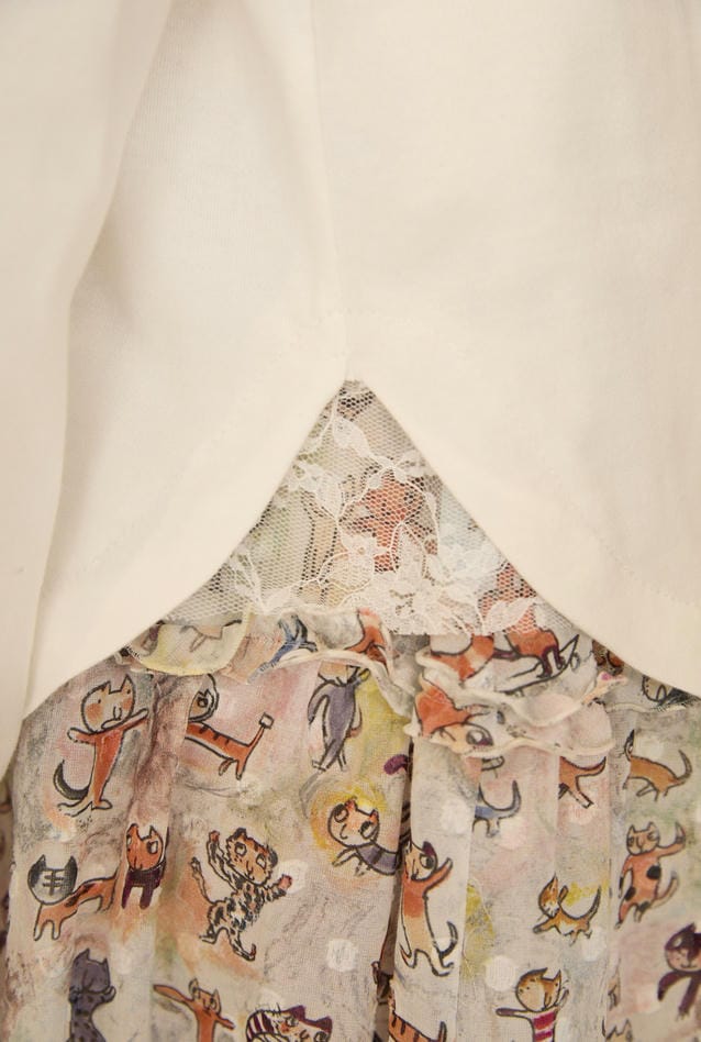 CAT LOVER PRINT TOPS 詳細画像 off white 6