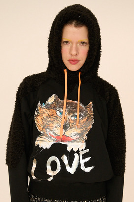 CAT LOVER PRINT URAKE HOODIE 詳細画像