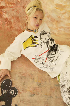 TOGETHER PRINT URAKE TOPS