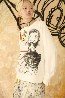 TOGETHER PRINT URAKE TOPS 詳細画像