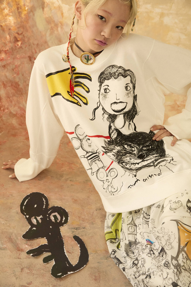 TOGETHER PRINT URAKE TOPS 詳細画像 pink 5