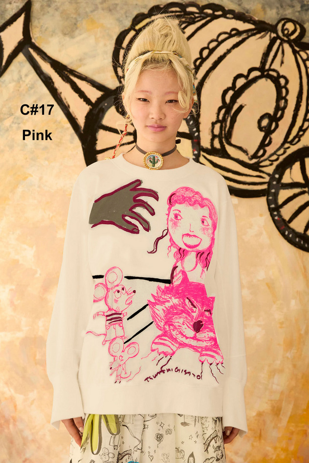 TOGETHER PRINT URAKE TOPS 詳細画像 pink 1