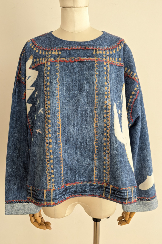 TROMPE-L'OEIL DENIM PRINT TOPS（JAPAN LIMITED） 詳細画像 light blue 2