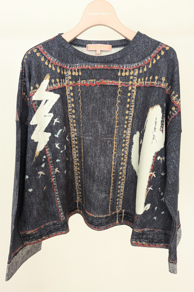 TROMPE-L'OEIL DENIM PRINT TOPS（JAPAN LIMITED） 詳細画像 light blue 7